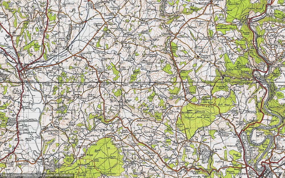 Old Map of Wolvesnewton, 1946 in 1946