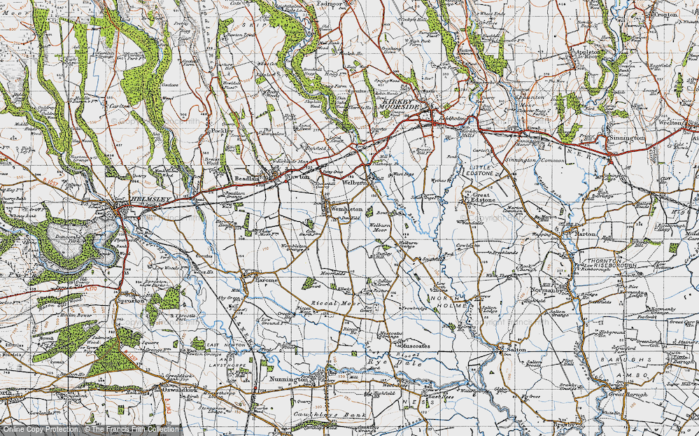 Old Map of Historic Map covering Bowforth in 1947