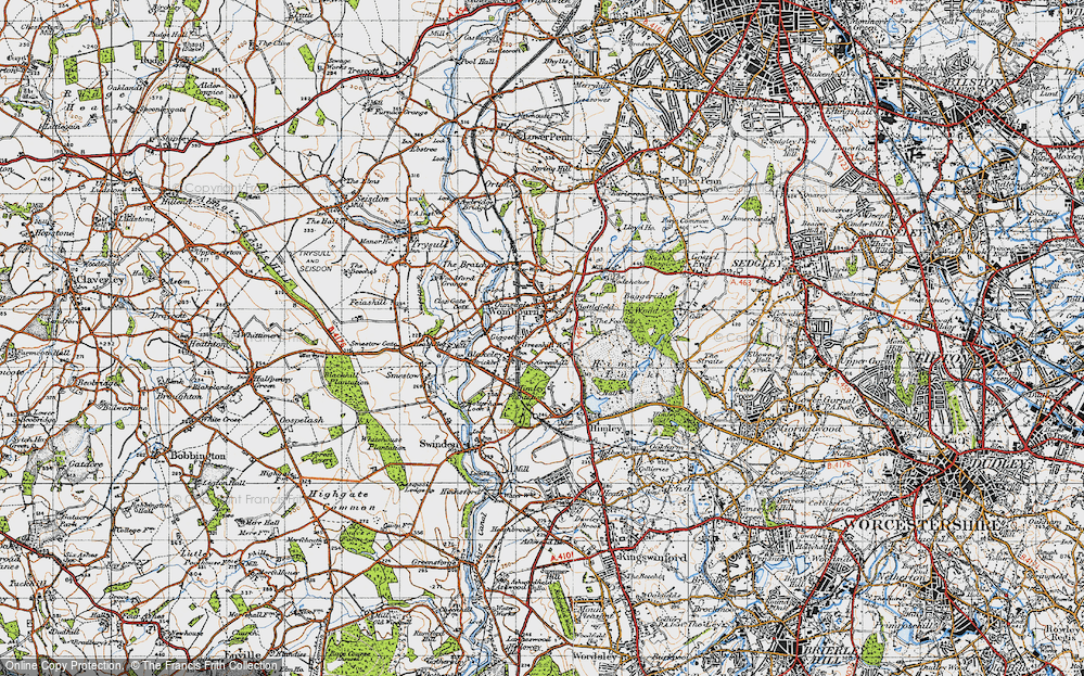 Old Map of Wombourne, 1946 in 1946