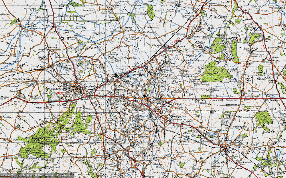 Old Map of Wombridge, 1946 in 1946