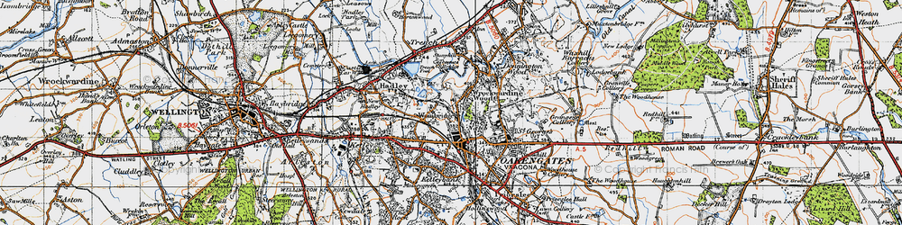 Old map of Wombridge in 1946