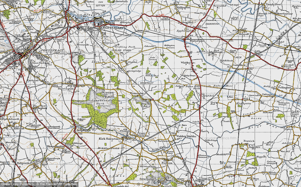 Old Map of Womersley, 1947 in 1947