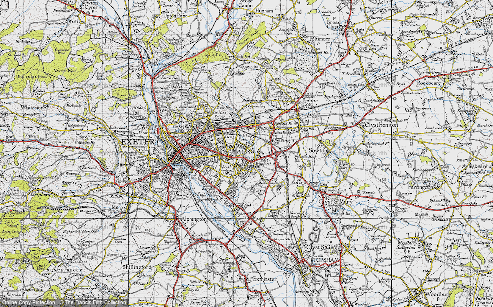 Old Map of Wonford, 1946 in 1946