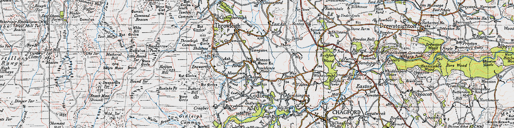 Old map of Wonson in 1946