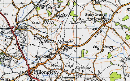 Old map of Wood End in 1946
