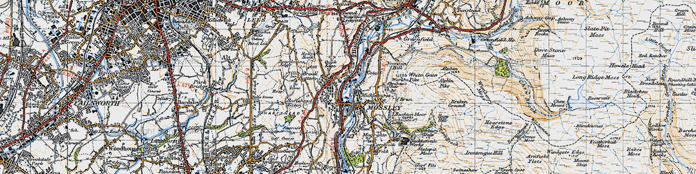 Old map of Wood End in 1947