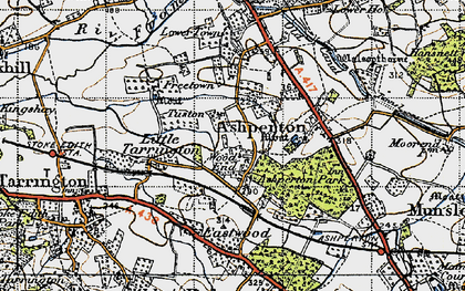 Old map of Tuston in 1947