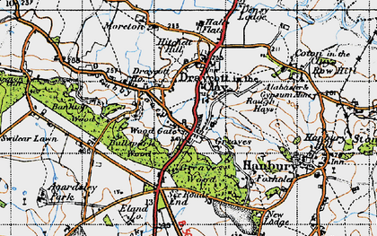 Old map of Wood Gate in 1946