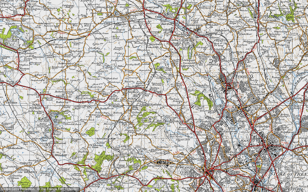 Old Map of Wood Lane, 1946 in 1946
