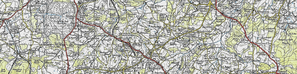 Old map of Wood's Green in 1940