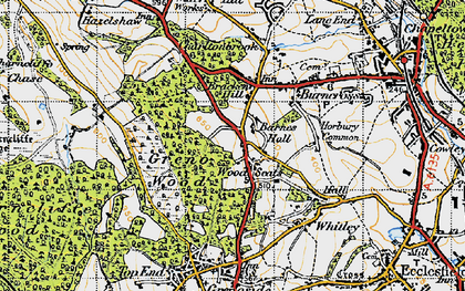 Old map of Wood Seats in 1947