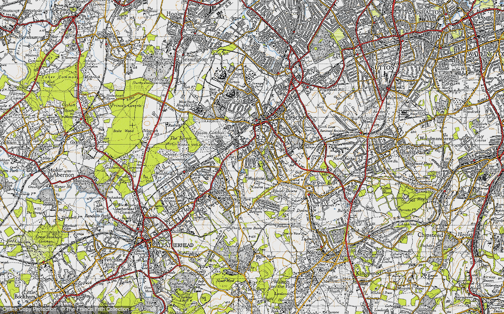 Old Map of Woodcote, 1945 in 1945