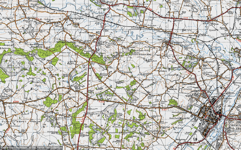 Old Map of Woodend, 1946 in 1946