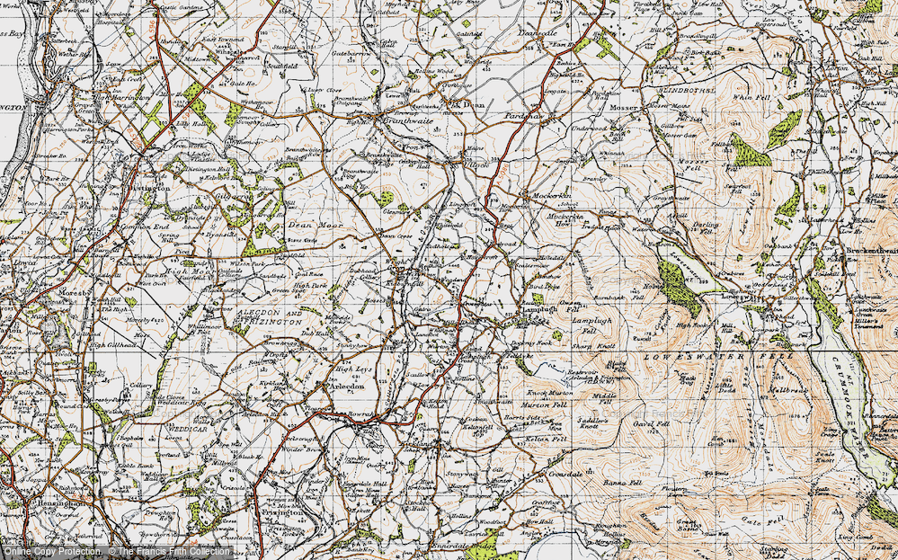 Old Map of Woodend, 1947 in 1947