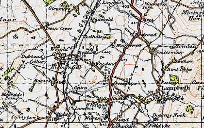 Old map of Woodend in 1947