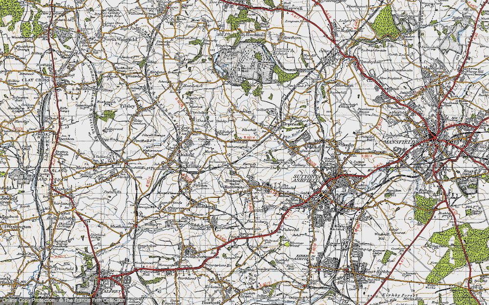 Old Map of Woodend, 1947 in 1947