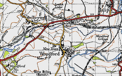 Old map of Woodford in 1946