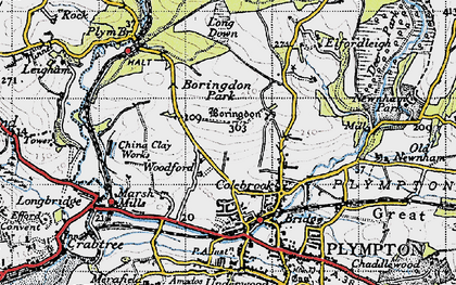 Old map of Woodford in 1946