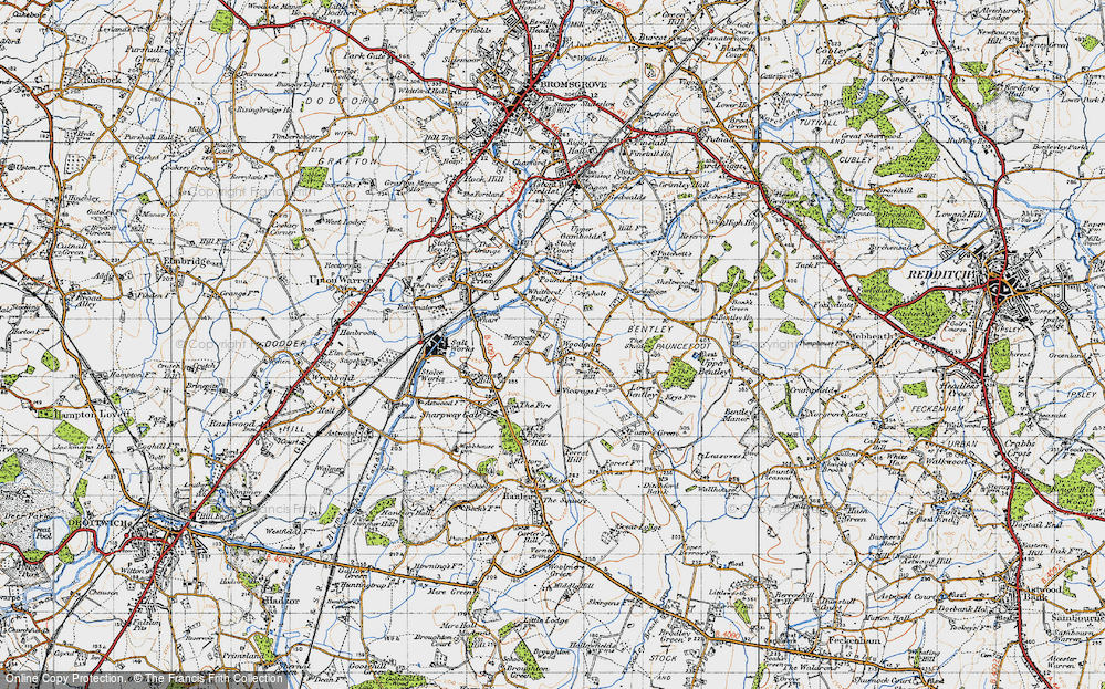 Old Map of Woodgate, 1947 in 1947