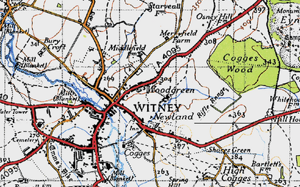 Old map of Woodgreen in 1946