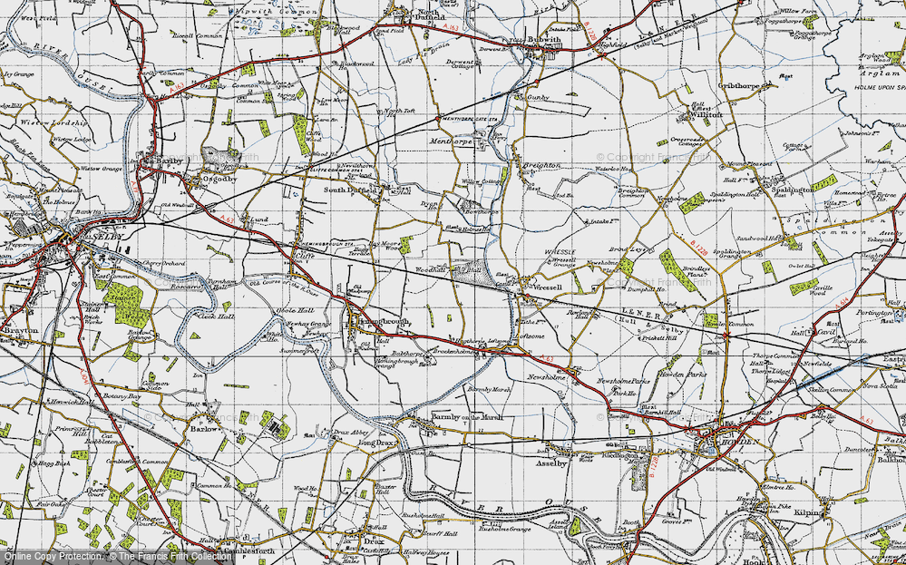 Old Map of Woodhall, 1947 in 1947