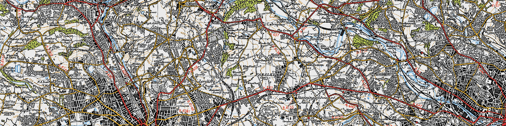 Old map of Woodhall Hills in 1947