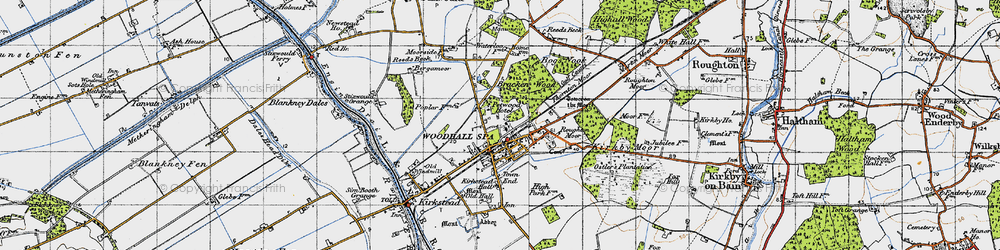 Old map of Woodhall Spa in 1946