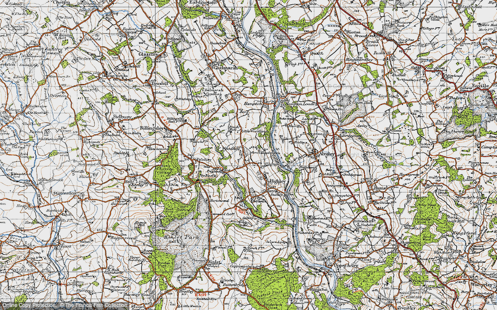 Old Map of Woodhill, 1947 in 1947