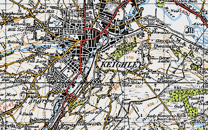 Old map of Woodhouse in 1947