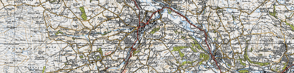 Old map of Woodhouse in 1947