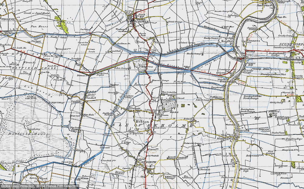 Old Map of Woodhouse, 1947 in 1947