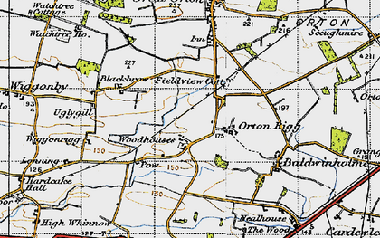Old map of Wiggon Rigg in 1947