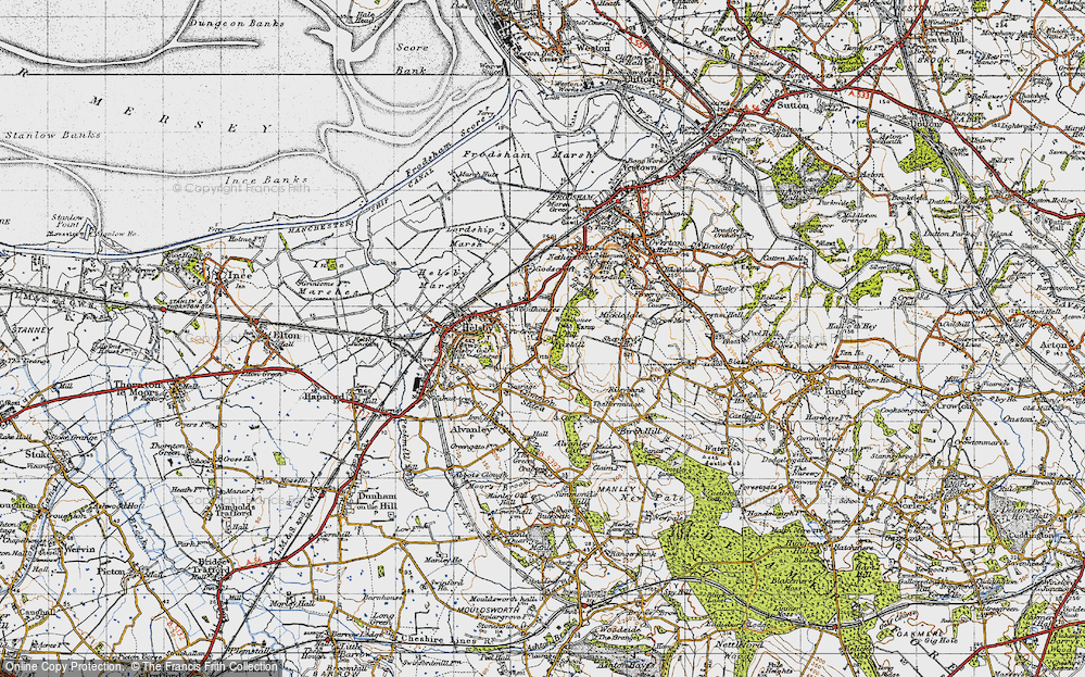 Old Map of Woodhouses, 1947 in 1947