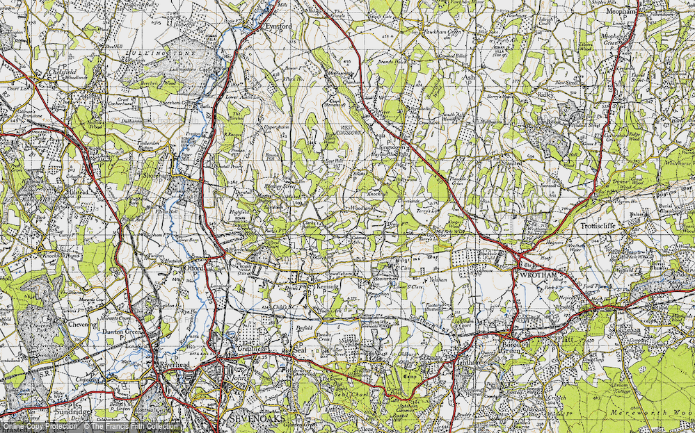 Old Map of Woodlands, 1946 in 1946
