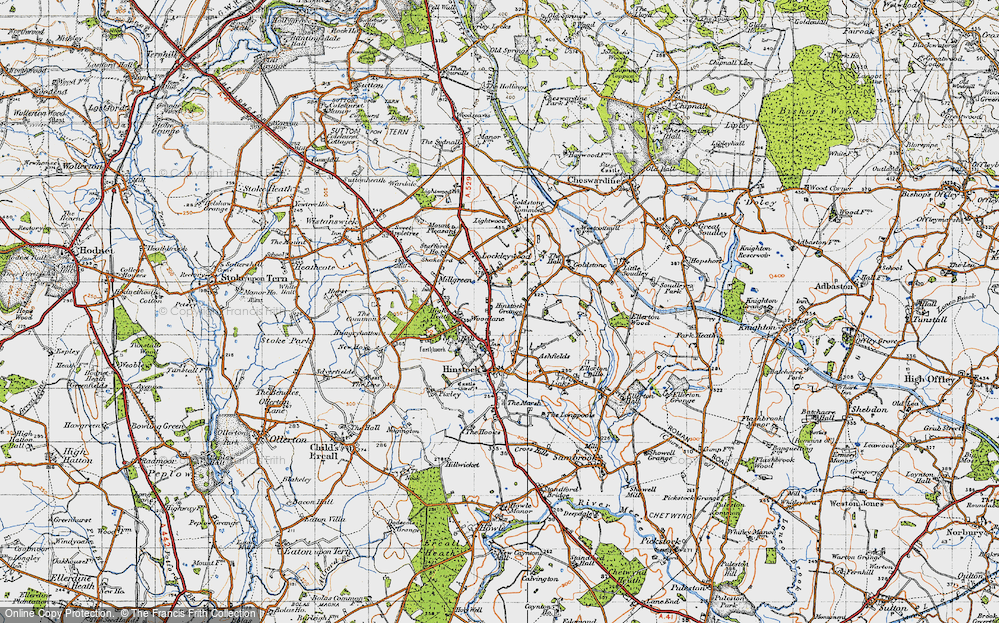 Old Map of Woodlane, 1946 in 1946