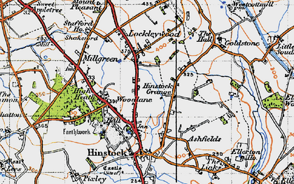 Old map of Woodlane in 1946
