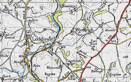 Old map of Wotton in 1946