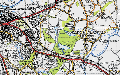 Old map of Woodley in 1940