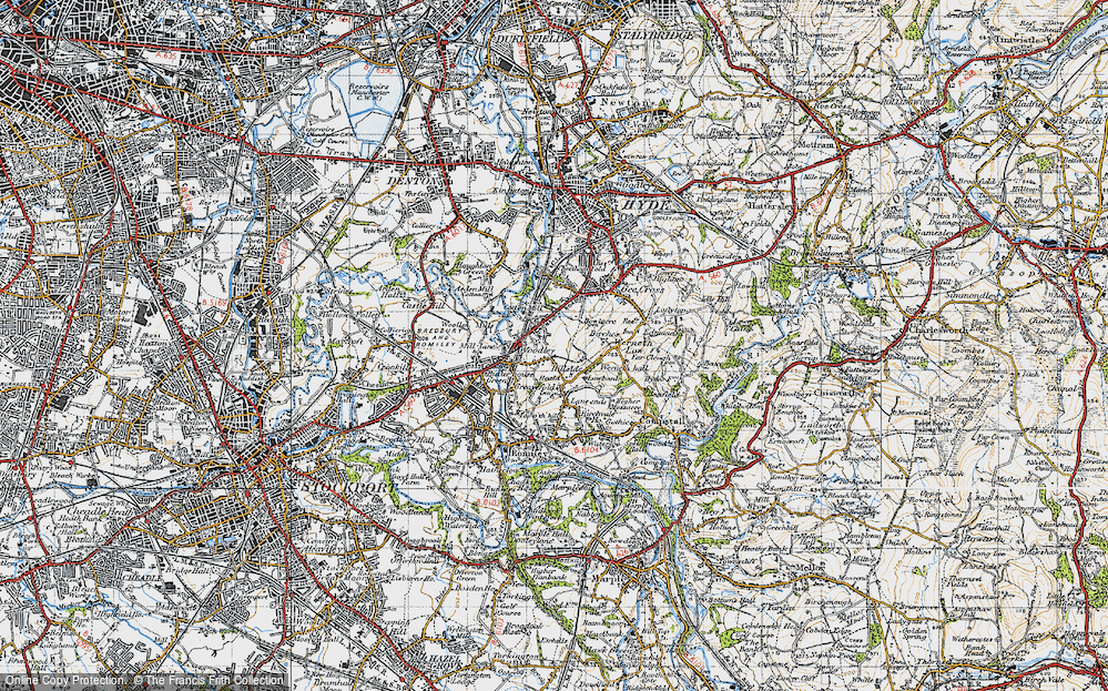 Old Map of Woodley, 1947 in 1947
