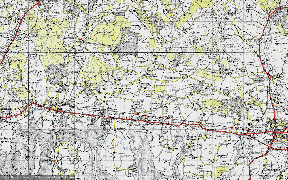 Old Map of Woodmancote, 1945 in 1945