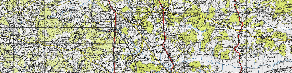 Old map of Great Sanders School in 1940