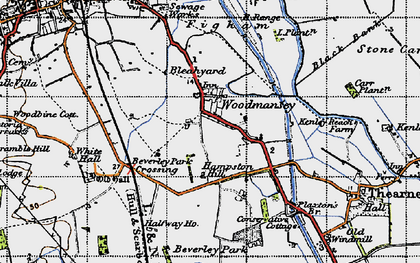 Old map of Woodmansey in 1947