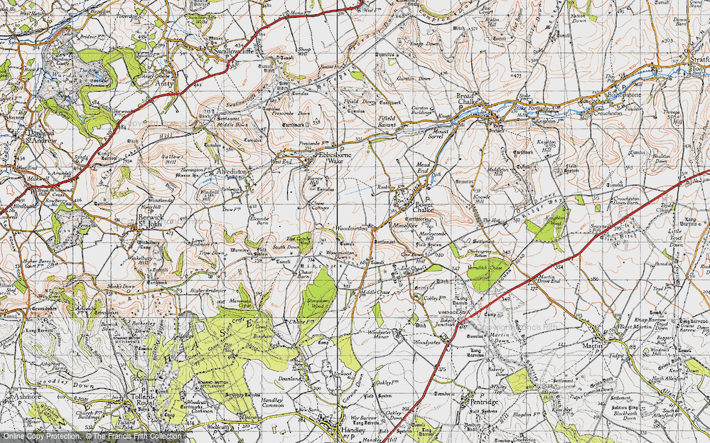 Old Map of Woodminton, 1940 in 1940