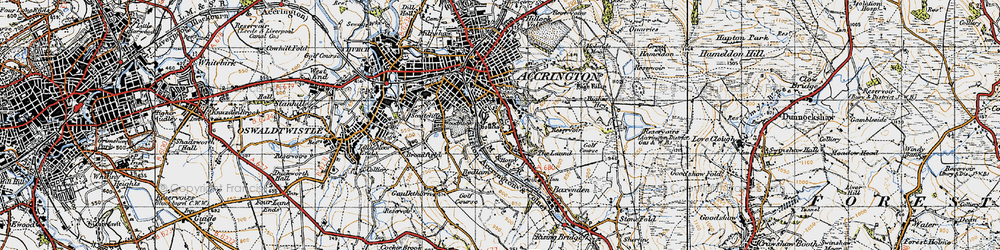 Old map of Woodnook in 1947