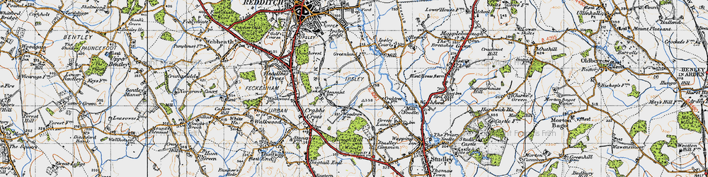 Old map of Woodrow in 1947