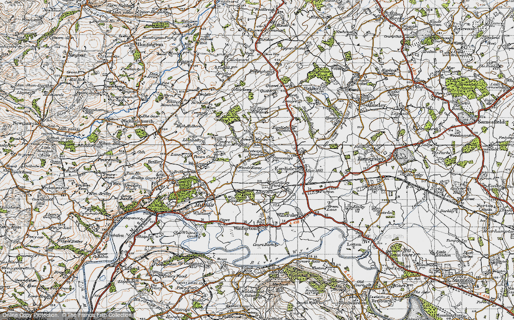 Old Map of Woods Eaves, 1947 in 1947