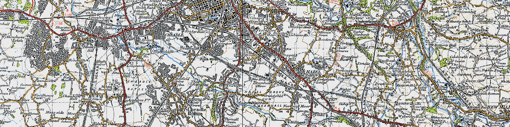 Old map of Woods Moor in 1947