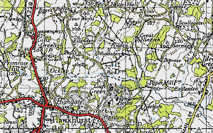 Old map of Woodsden in 1940