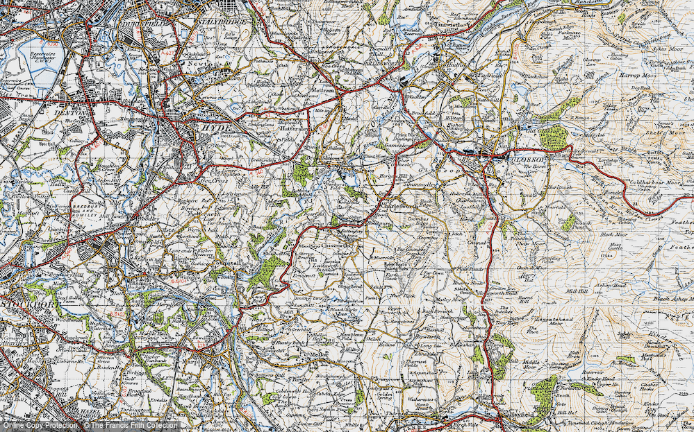 Old Map of Woodseats, 1947 in 1947