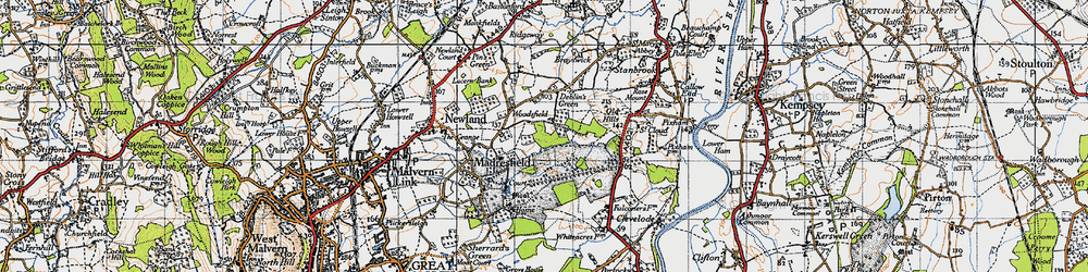 Old map of Woodsfield in 1947